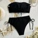 Women's Clothing New Sexy Solid Color Tube Top Shell Ladies Beach Vacation Swimsuit Bikini_ecoleips.com