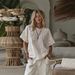 Women's Patchwork round Neck Pullover T-Shirt Artistic Retro Print Linen Top Elegant Spring Summer New Style Cross Border 2025_ecoleips.com