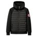Streetwear Tech Hooded Jacket For Men & Women - Lightweight Windproof Coat With Contrast Panels, Water-Resistant Polyester (White, Black)_ecoleips.com