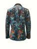 Women's Printed Blazer Jacket – British-Inspired Floral Office Coat With Lining (S-XXL, Long Sleeve Workwear Essential)_ecoleips.com