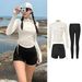 Women's Two Piece Swimsuit Sports Set With Long Sleeves And Pants Sun Protection Slimming Design For Swimming And Hot Springs Suitable For Students_ecoleips.com