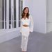 Russian Summer New Beach For Women, Solid Color Sexy Knitted Hollow Bikini Swimsuit Outerwear Set_ecoleips.com
