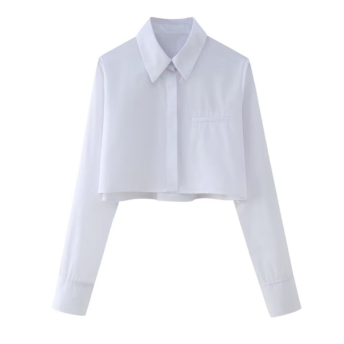 Short Shirt For Women French Design Three Color Options In Stock_ecoleips.com