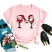 New Merry Christmas Tree Santa Claus Large Size Cartoon Cute Round Neck Short Sleeve T-Shirt For Women In European And_ecoleips.com