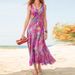In-stock Cross-border European And American Women's Fashion Sleeveless Printed Long Summer New Bohemian Vacation Beach_ecoleips.com