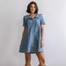 Women's Clothing Fashionable Casual Leopard Print Slimming Short Sleeve Denim Dress Women's Clothing_ecoleips.com