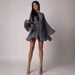 Women's Long Sleeve Dress Stylish Comfortable Solid Color Fitted Waist European American Style Spring Short Dress_ecoleips.com