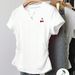 Women's Slim Fit T-Shirt Short Sleeve Cherry Print Side Ruching Waist Cinching Casual Elegant Fashion Top for Spring/Autumn Summer_ecoleips.com