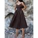 Women's Clothing Sexy Pure Cotton And Linen Strappy Backless Suspender Dress_ecoleips.com