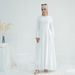 Loriya Dubai Turkish Solid Color Waist Robe_ecoleips.com