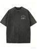 Women's Vintage Inspired Casual Shirt, Mineral Wash Short Sleeve Fashion Tee_ecoleips.com