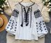 Women's Retro Embroidered Ethnic Style Shirt Skin Friendly Breathable Loose Fit Slimming Tie Waist Lantern Sleeves Long Sleeves Commuter Top_ecoleips.com
