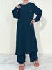 Hot Selling Top And Pants Set, Ethnic Suit, Solid Color Button, Traditional Suit_ecoleips.com