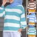 Women's Long Sleeved Tops Fashion Striped Shirts Ladies Shirts Casual Loose Muslim Robes_ecoleips.com