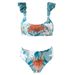 New Body-hugging Printed Sexy Chiffon Dress Two-piece Set_ecoleips.com