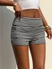 Women's Clothing Y2K Striped Shorts – Retro Streetwear Staple For Trendy Summer Outfits_ecoleips.com
