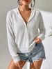 White Hollow Rib Knit Zip Hooded Cardigan, Loose Lightweight Breathable Soft Skin-touch Long Sleeve Cover Up_ecoleips.com