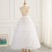 Wedding Dress Hoop Skirt – 4 Steel Hoops, Adjustable Waist, Floor-Length Petticoat For Bridal & Formal Gowns (White)_ecoleips.com