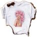 European And American Cross-border Foreign Trade Wholesale Fashion Urban Girl Round-neck Plus-size Short-sleeve T-shirt_ecoleips.com