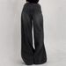 Cross-border Vintage Washed Drapey Jeans For Women, High-waisted, Straight, Loose, Slimming, Wide-leg, Floor-length,_ecoleips.com