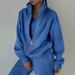 2026 Spring New European And American Women's Fashion Solid Color Fleece Sports Sweatshirt Casual Suit For Women_ecoleips.com