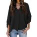 Spring Summer Plus Size Loose Shirt Women's Casual Top V Neck Versatile Sexy New Arrival 2026_ecoleips.com