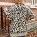 Cross-bord Amican-style Autumn Wint New Knitted Cardigan With Leopard Print, Casual And Sophisticated_ecoleips.com