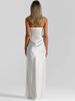 JULISSA MO Patchwork Sexy Strapless Satin Women Maxi Dress Coffee Backless High Waist Dress Winter Slim Elegant Party Club Dress_ecoleips.com