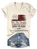 1776 We The People 250 European Station Fashionable And Unique Women's V-neck Short-sleeve T-shirt_ecoleips.com