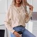 Drizzle Women's Diamond Pullover Sweater Round Neck Loose Fit Autumn Winter New Knitted Top Style_ecoleips.com