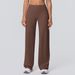 High-Waisted Double-Sided Brushed Solid Color Yoga Pants Loose Breathable Wide Leg Flared Pants For Running Fitness And Yoga Women's Sportswear_ecoleips.com