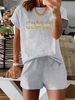 Women’s 2 Piece Outfit Set – Oversized Graphic T-Shirt And Biker Shorts Matching Set, Casual Summer Lounge Tracksuit For Daily Wear-340_ecoleips.com
