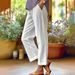 Women's Cotton Linen Straight Leg Pants Loose Fit Solid Color Elastic Waist Casual Pants With Pockets For Independent Store_ecoleips.com