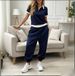 Women's Casual Suit Collared Patchwork T-Shirt And Elastic Waist Slim Fit Trousers Spring/Summer New Arrival from AliExpress_ecoleips.com