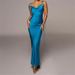 Women's clothing sexy slim hip-covering long solid color dress fashionable temperament long skirt_ecoleips.com