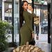 Women's Elegant Ruched Round Neck Long Sleeve Bodycon Midi Dress – Summer Party Gown 2026_ecoleips.com