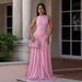 Elegant Solid Color Women's Dress Fashion Sleeveless round Neck Clothing_ecoleips.com