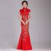 Elegant Chinese Qipao Dress Women's Fashion Long Cheongsam Retro Performance Costume Plus Size Modified Traditional Style_ecoleips.com