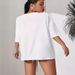 Summer New Women's Fashion Casual Home Commuter Versatile Crew Neck Short Sleeve T-Shirt_ecoleips.com