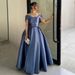 Elegant Satin Evening Gown Off-Shoulder A-Line Dress for Women Minimalist Graduation Prom Party Wear_ecoleips.com