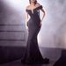 Elegant Sequined Solid Color One Shoulder Mid Waist Long Dress Formal Evening Party Gown For Commuting And Banquet_ecoleips.com