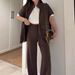 Women's Clothing New Women's Autumn And Summer Solid Color Casual Loose Casual Pocket Sweatshirt Straight Pants Suit_ecoleips.com
