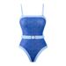 Women's Clothing One Piece Swimsuit Gradient Printing With Skirt Suit Swimsuit Women_ecoleips.com