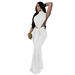 Verve K10772 Women's Solid Color Sexy Side Slit Sleeveless Fashion Gown Dress New_ecoleips.com