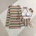 Women's Knitted Three Piece Swimsuit Sexy Hollowed Out Bikini Fashion Swimwear For Beach Vacations_ecoleips.com
