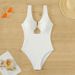 Women's Conservative Swimsuit - Solid Color High-Waisted Bikini Set With Belly Cover (European & American Summer Beach & Hot Spring Swimwear)_ecoleips.com