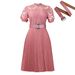 D499 European And American Women's Fashion 2024 New Short Sleeve Lace Trim Pleated African Dress Cross-Border Gown_ecoleips.com
