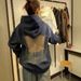 Women's Clothing 2026 Women's Fashion Hoodie With Backless Lace Mesh Design, Oversized Streetwear Pullover, Long Sleeve Casual Top For Autumn Winter_ecoleips.com