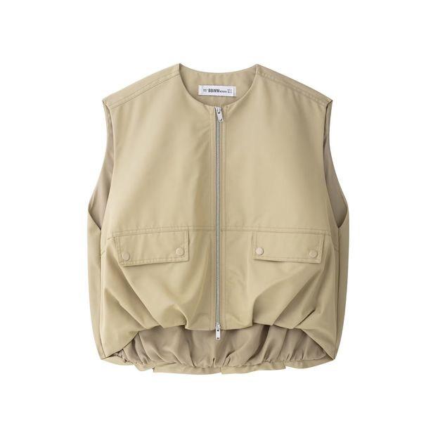 Women's Clothing New Year Fashion Casual Women's Loose Vest Round Neck Zipper Flap Decorated Sleeveless Pilot Jacket_ecoleips.com