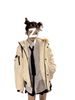 girl Workwear Parka Down Jacket For Women Winter Fleece Lined Thickened Student Warm Loose Hooded Cotton Coat Trendy_ecoleips.com